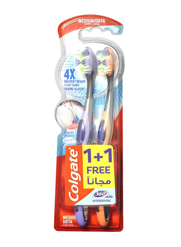 

Colgate Inter 360 Toothbrush, 2 Pieces