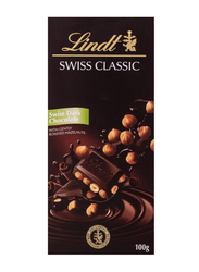 Lindt Chocolate Swiss Classic Dark Hazelnut Chocolate, 100g