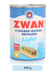 Zwan Light 8 Chicken Hotdog Sausages, 400g