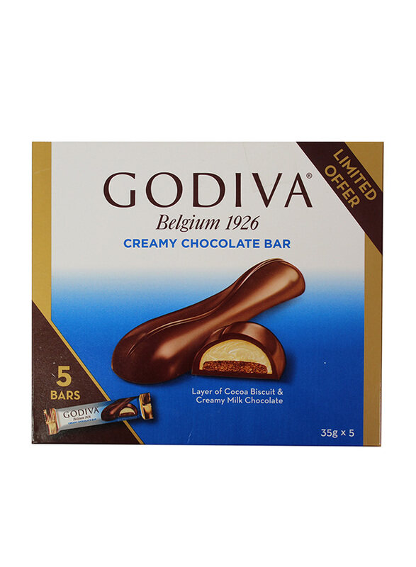 

Godiva Creamy Chocolate Bar, 5 x 35g