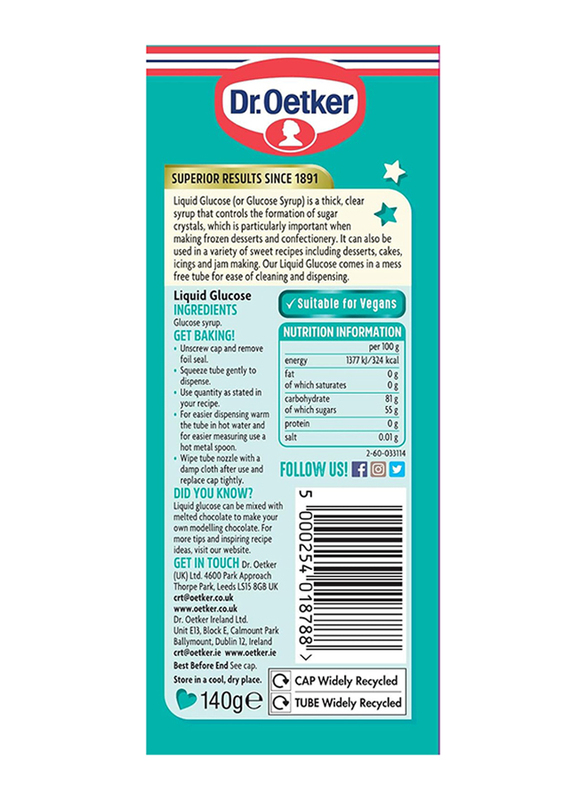 Dr. Oetker Liquid Glucose Tube, 140g