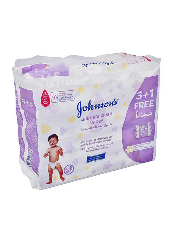 Johnson's Baby 192-Sheet Ultimate Clean Wipes for Babies