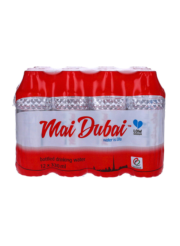 Mai Dubai Drinking Water Bottle, 12 Bottles x 330ml