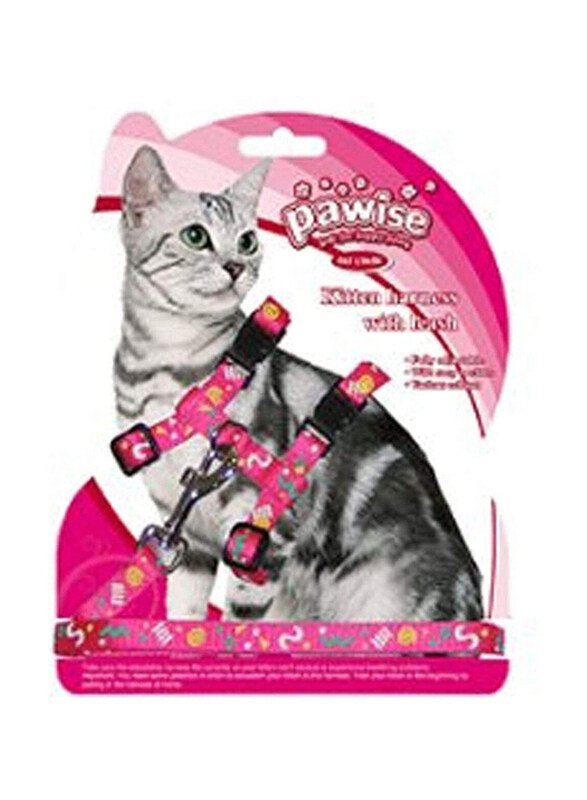 

Pawise Kitten Harness with 120cm Leash, Pink