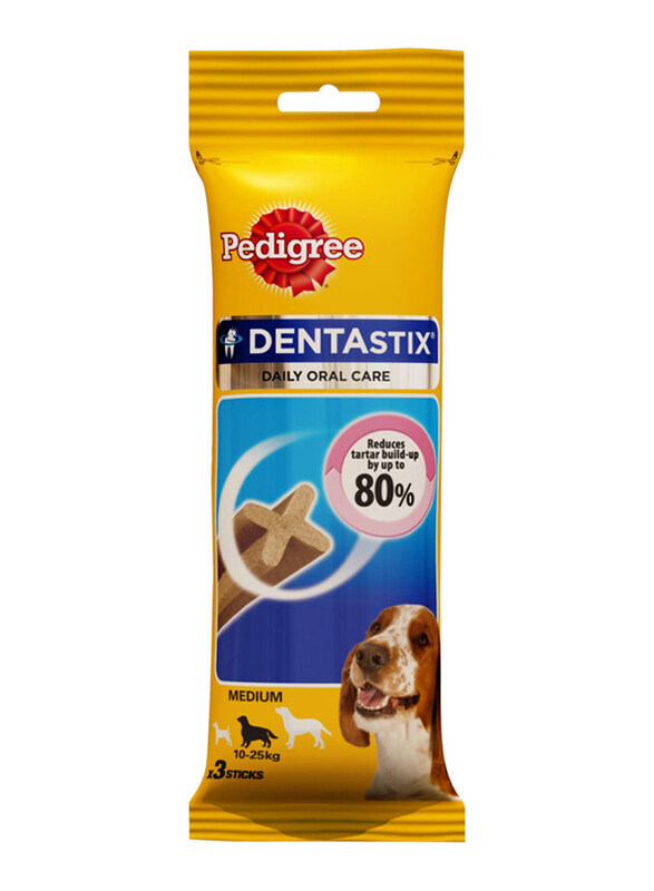 

Pedigree Dentastix Oral Care Dog Treat For Medium Breed, Medium, 3 Pieces, 77g