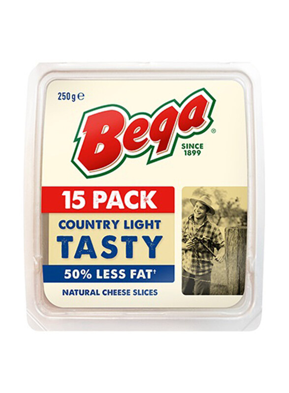 

Bega Country Light Tasty 50% Less Fat Cheese Slices, 15 Slices, 250g