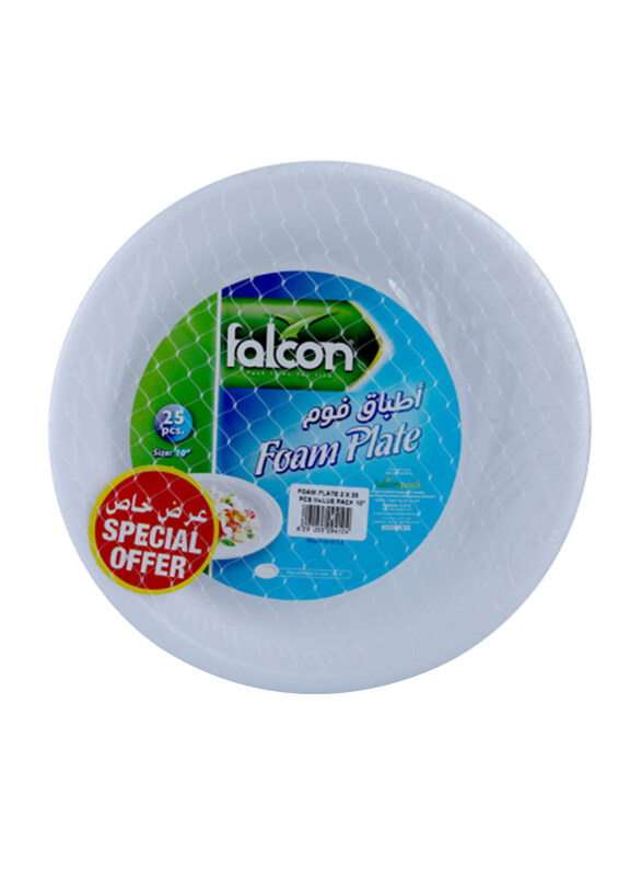 

Falcon Foam Plate Set, 10 Inch, 50 Pieces