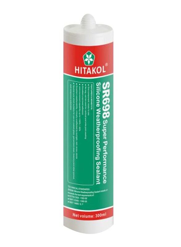 

Hitakol Premium Material Silicone Sealant, SR698, Green/Red