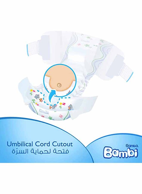Sanita Bambi New Born Baby Diapers, Size 1, 2-4 Kg, 19 Counts