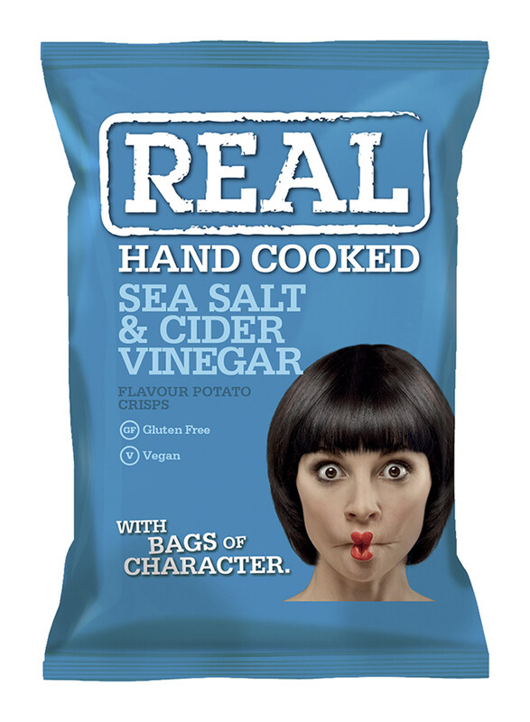 

Real Handcooked Crisps Sea Salt & Malt Vinegar Flavour Potato Crisps, 150g