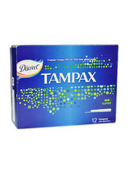 Tampax Feminine Napkins Super Pads with Applicator, 12 Pieces
