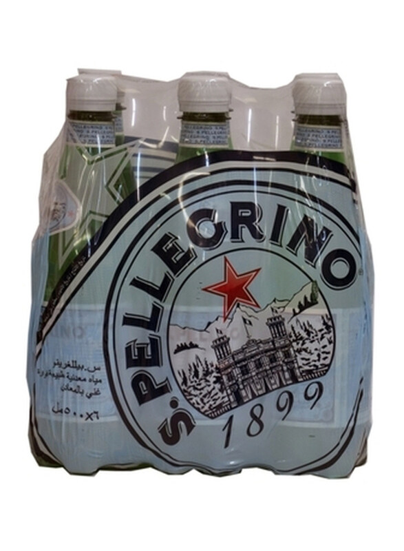 

San Pellegrino Natural Sparkling Mineral Water, 6 Bottles x 500ml