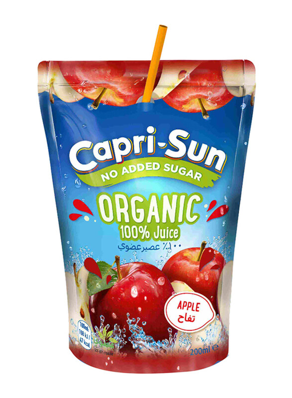 

Capri Sun No Added Sugar 100% Organic Apple Juice, 200 ml