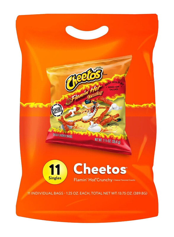 

Cheetos Flamin' Hot Crunchy Cheese Corn Snacks, 11 Piece, 35g