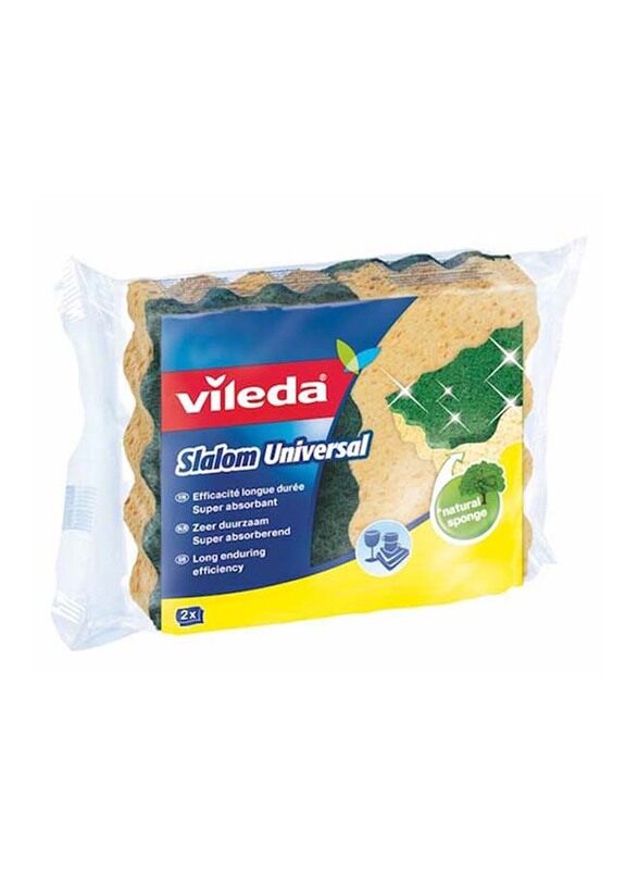 

Vileda V07 Slalom Green Universal Sponge, 2 Pieces