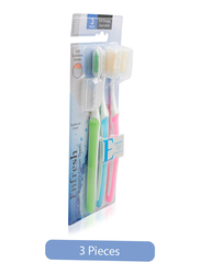 Enfresh Dual-Strata Soft Bristle Toothbrush, 3 Pieces