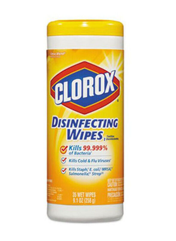 

Clorox Lemon Scent Bleach Free Disinfecting Wipes, 35 Wipes, White