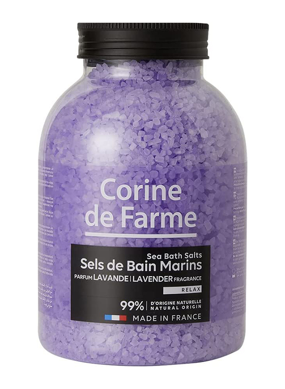 Corine De Farme Bath Sea Salt with Lavender, Purple, 1.3 kg