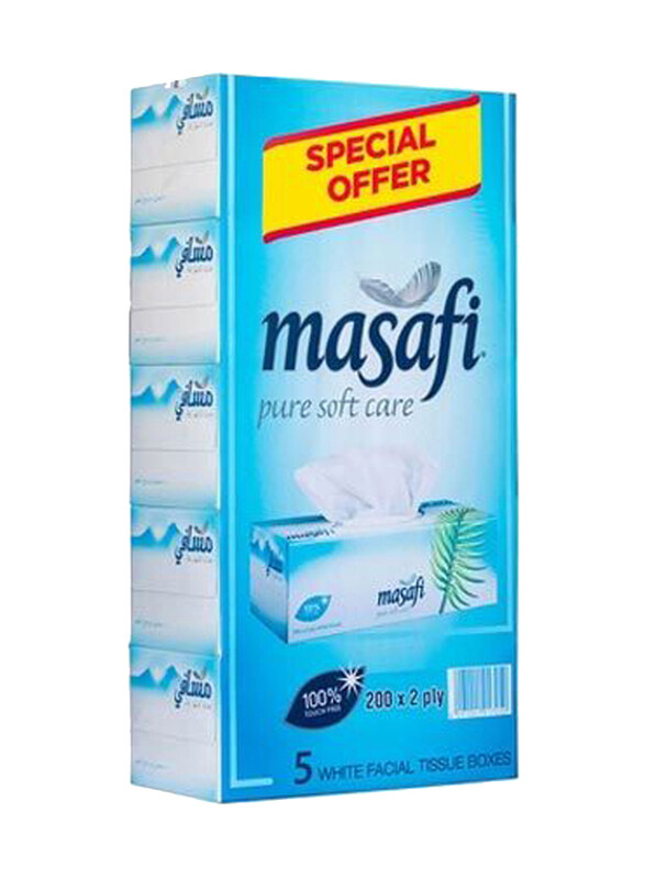 

Masafi Facial Tissue, 5x200 Sheets