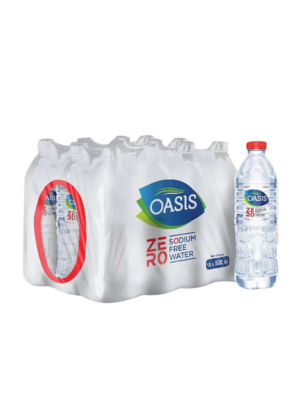 Oasis Zero Sodium Water, 12 Bottles x 500ml