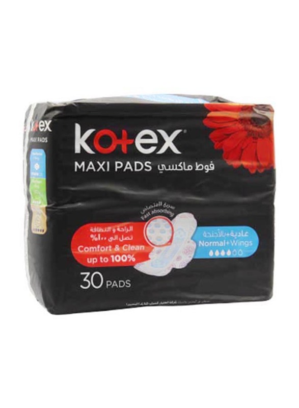 Kotex Designer Maxi Slim Sanitary Pads, 30 Pieces