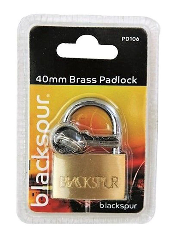 Scantum Brass Blackspur Pad Lock, 40mm, Multicolour