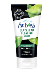 St. Ives Blackhead Clearing Green Tea & Bamboo 3-in-1 Face Scrub with 100% Natural Exfoliants & Salicylic Acid, 170gm