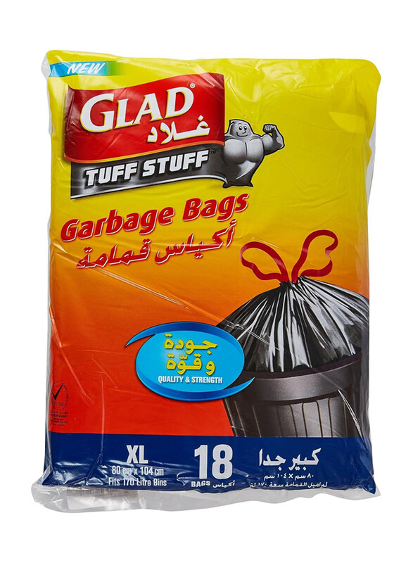

Glad Garbage Bag, X Large, 170 Liters, 18 Bags