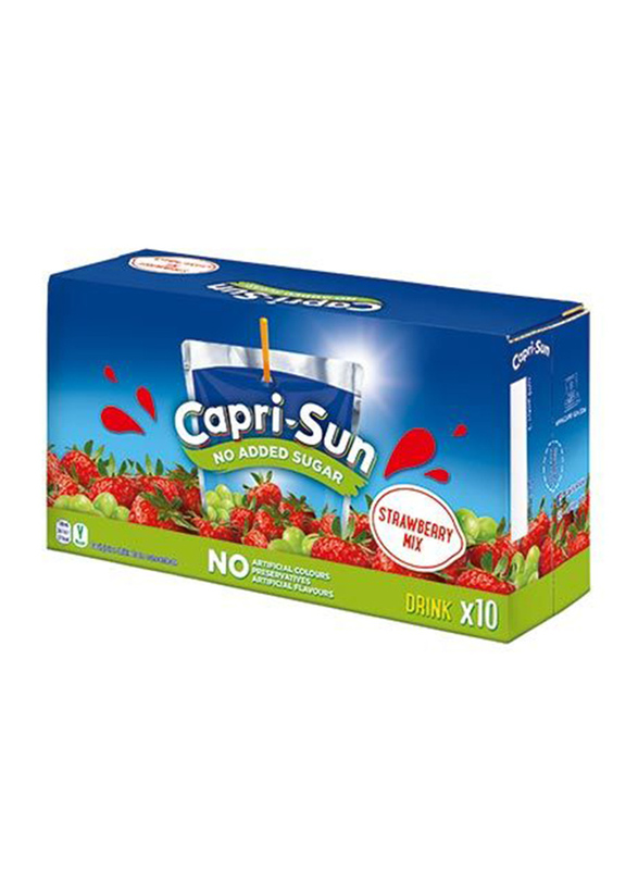 Capri Sun No Added Sugar Strawberry Juice, 10 x 200ml