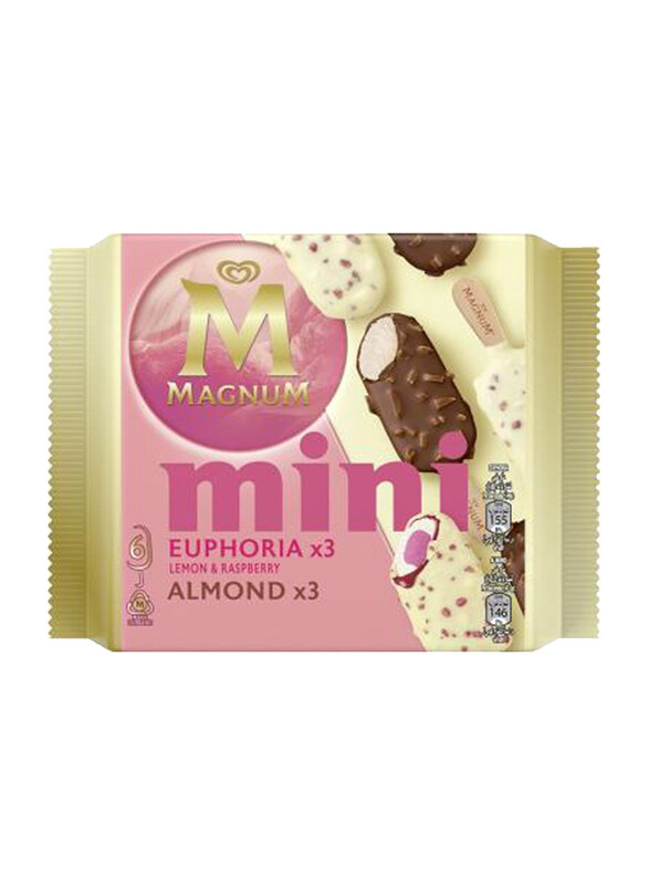 Kwality Wall's Magnum Mini Euphoria Lemon & Raspberry Ice Cream, 3 Piece