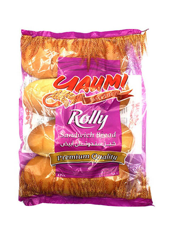 

Yaumi Plain Rolly Sandwich Bread, 4 Pieces, 200g