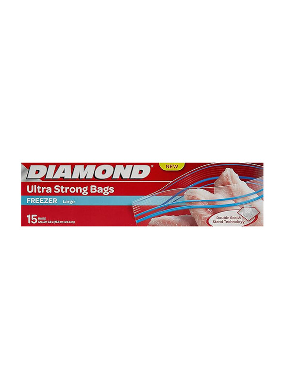

Diamond Crystal Zipper Storage Bag, 15 Bags