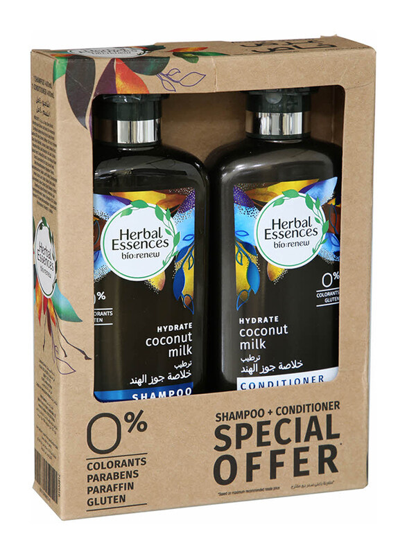 

Herbal Essences Bio:Renew Hydrate Coconut Milk Shampoo & Conditioner for Dry Hair, 2 x 400ml