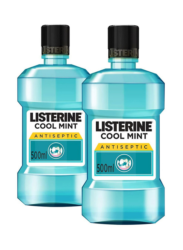 

Listerine Cool Mint Mouthwash, 2x500ml