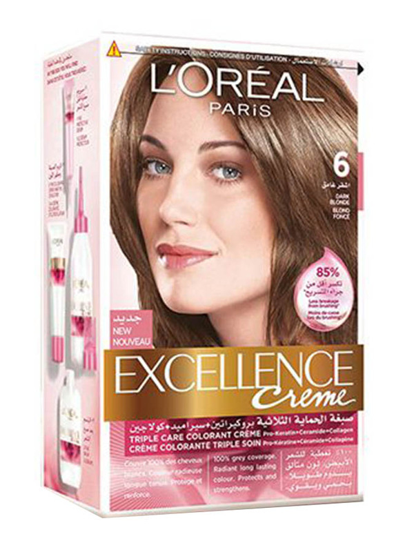 L'Oreal Paris Excellence Creme Hair Color Set, 6 Dark Blonde