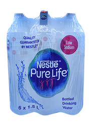 Nestle Pure Life Low Sodium Normal Mineral Water, 6 Pieces x 1.5 Liters