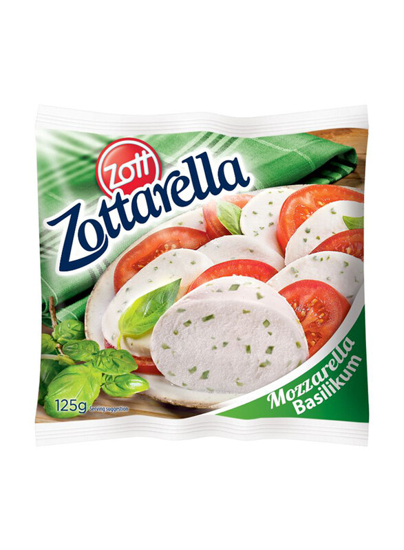 

Zott Zottarella GMO Free Mozzarella Cheese Balls with Basil, 125g