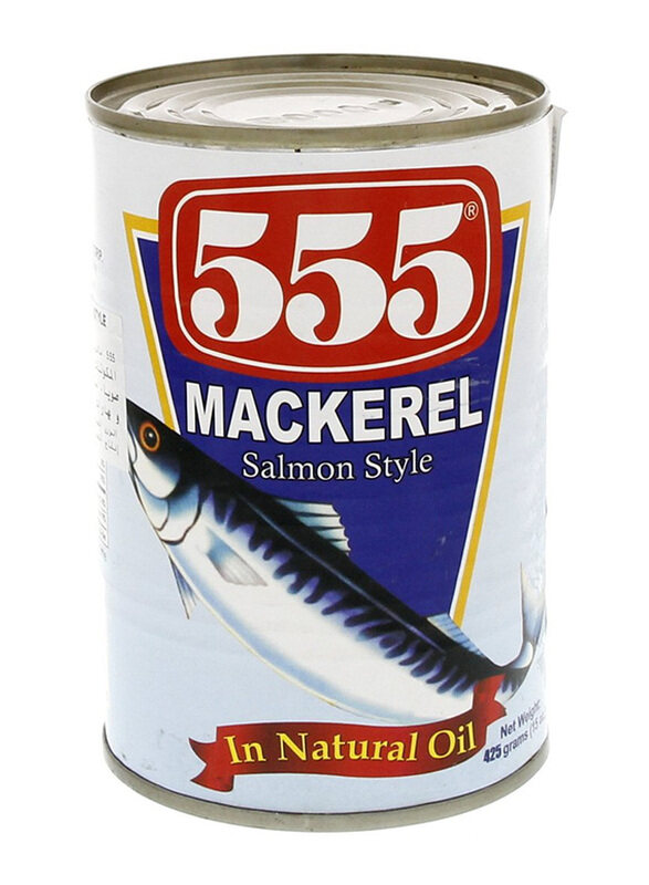 

555 Mackerel Salmon Style in Natural Oil, 425g