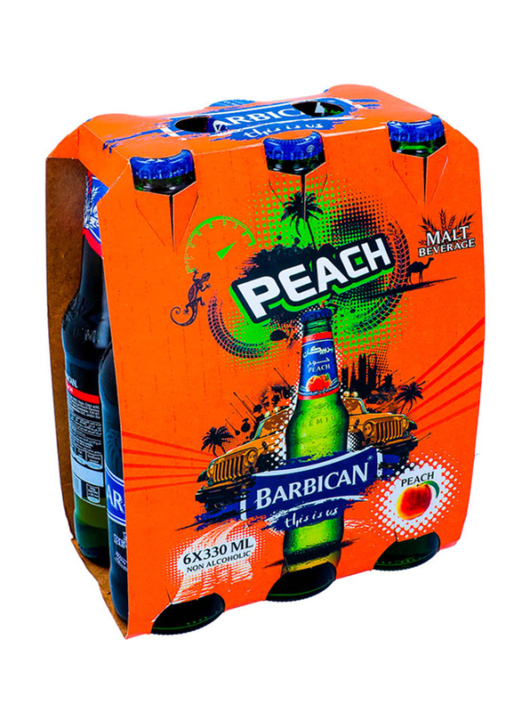 Barbican NRB Peach Non Alcoholic Malt Beverage, 6 Bottles x 330ml
