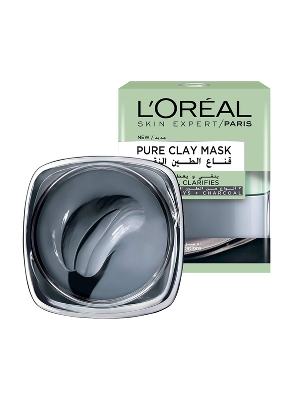 L'Oreal Paris Pure Clay Charcoal Face Mask, 50ml