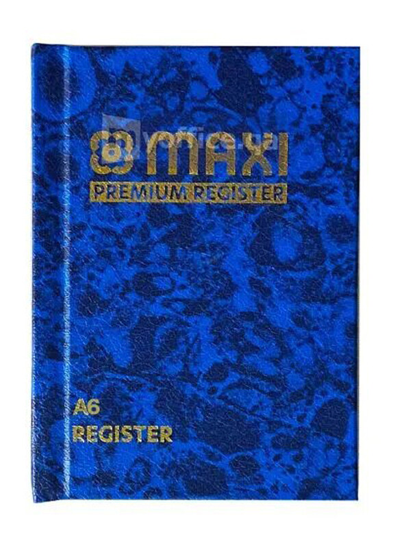 

Maxi Premium Register Book, 96 Sheets, 60 GSM, A6 Size, Blue