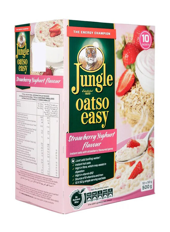 

Jungle Oatso Easy Strawberry & Yoghurt Flavoured Oats, 500g
