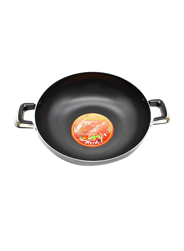 Love Song 32cm Wok with 2 Ear Handles, EW-32, Black