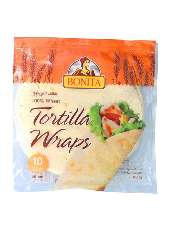 Bonita Wraps Tortillas, 25cm, 10 Pieces, 650g