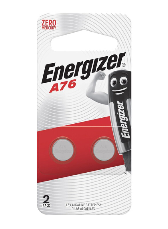 

Energizer A76 Alkaline Batteries, 2 Pieces, Silver