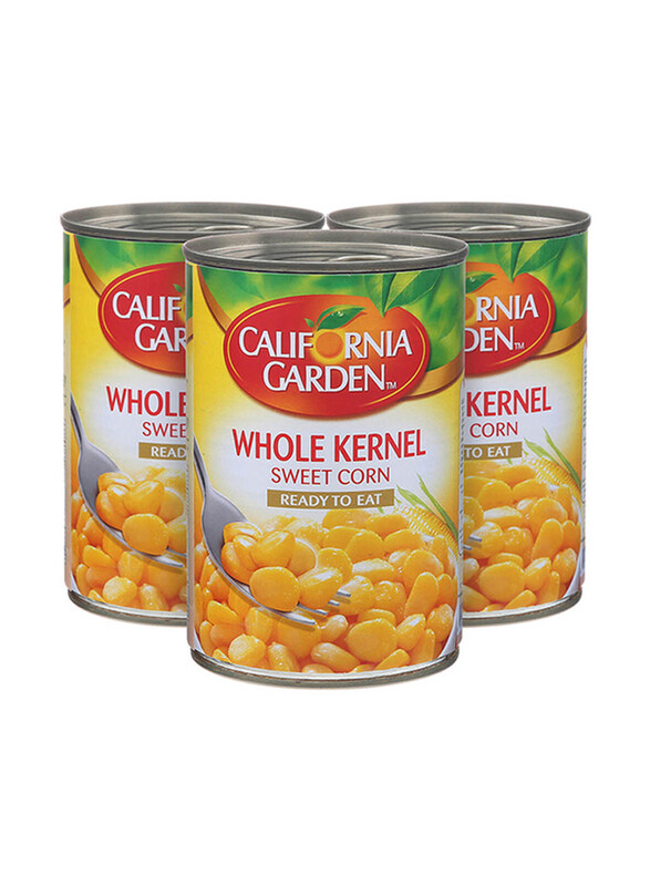 

California Garden Whole Sweet Corn Kernels, 3 x 400g