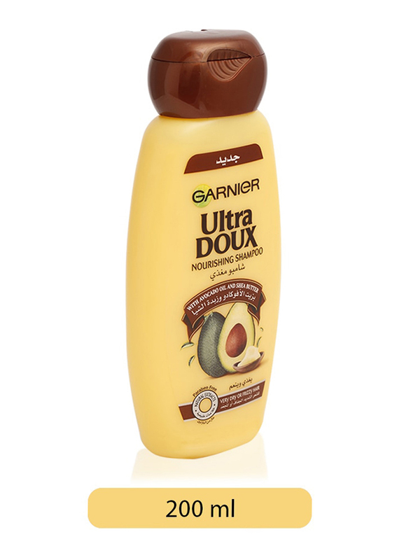 Garnier Ultra Doux Avocado Oil and Shea Butter Nourishing Shampoo for All Hair Types, 200ml
