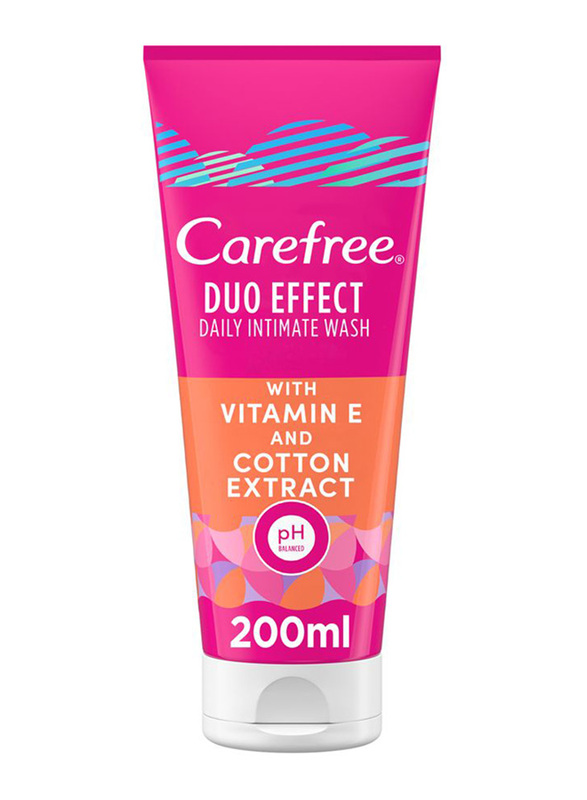 

Carefree Duo Effect Daily Intimate Wash with Vitamin E & Cotton Extract, 200ml