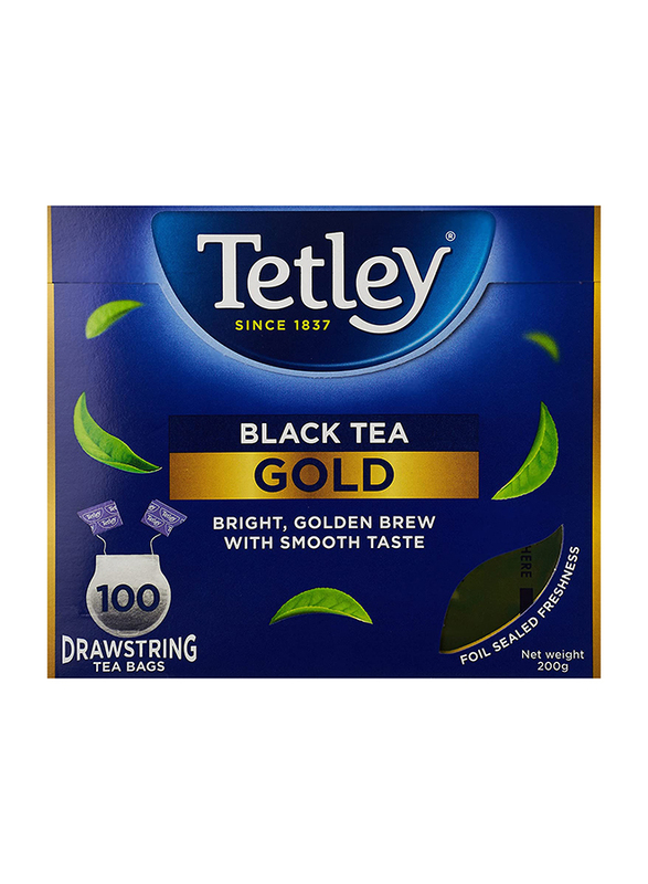 Tetley Drawstring Gold Black Tea, 100 Bags