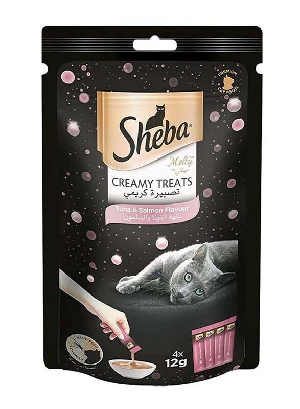 

Sheba Melty Creamy Cat Treats Tuna & Salmon Flavor Wet Cat Food, 48g
